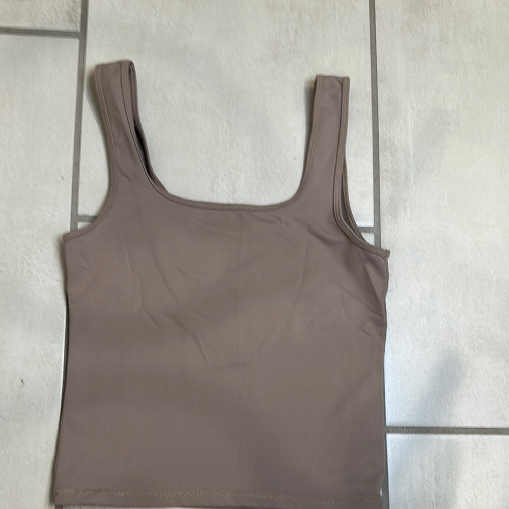 Tan Abercrombie & fitch fitted Tank